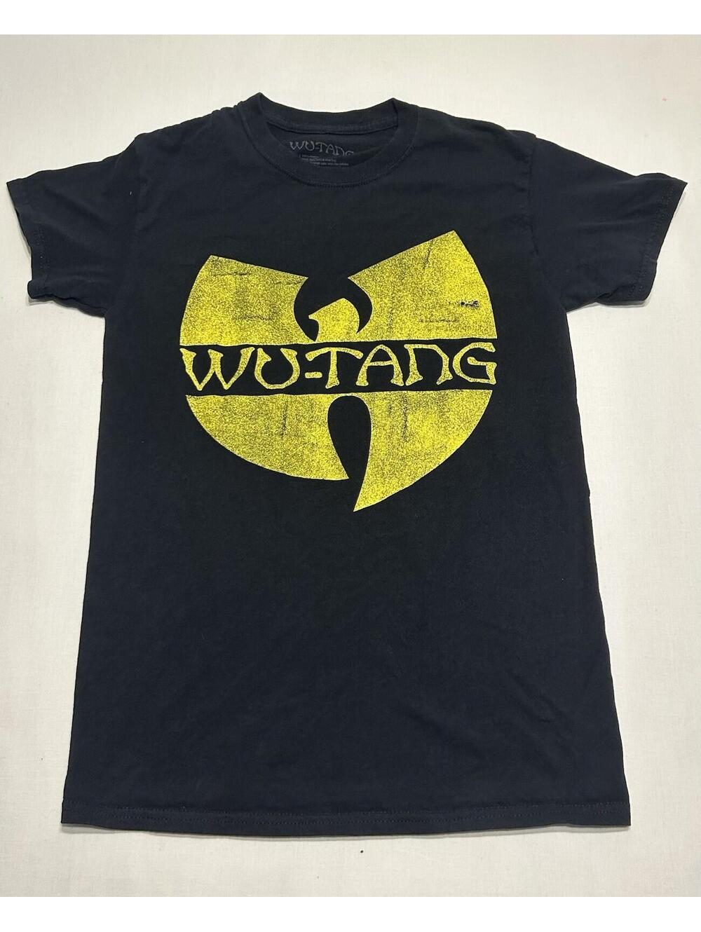 Wu-Tang Clan T-Shirt Black Yellow Graphic Tee Print Size S